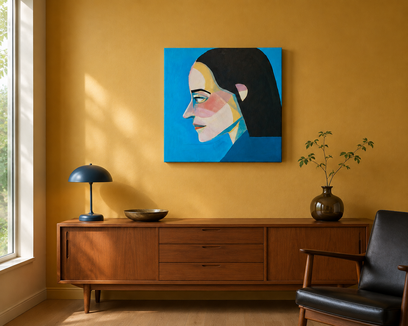 Málverk - Skýlaus - 45 x 45 cm - Image 2